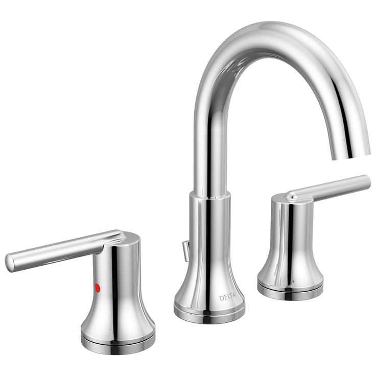 Delta Trinsic Chrome 2-handle Widespread WaterSense Bathroom Sink Faucet with Drain