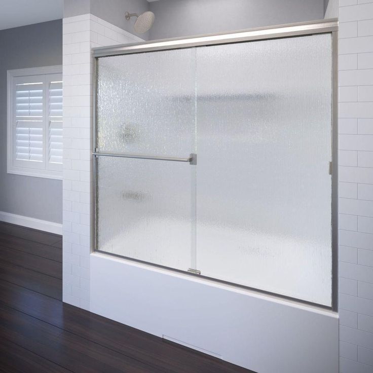 Classic 60 in. x 57 in. Clear Semi-Frameless Sliding Tub Door in Oil Rubbed Bronze