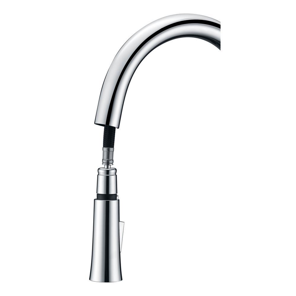 Orbital Single-Handle Pull-Down Sprayer Kitchen Faucet in Polished Chrome - Super Arbor