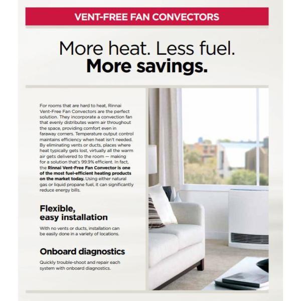 10,000 BTU Natural Gas Vent-Free Fan Convector - Super Arbor