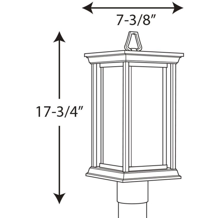 Endicott Collection 1-Light Outdoor Black Post Lamp