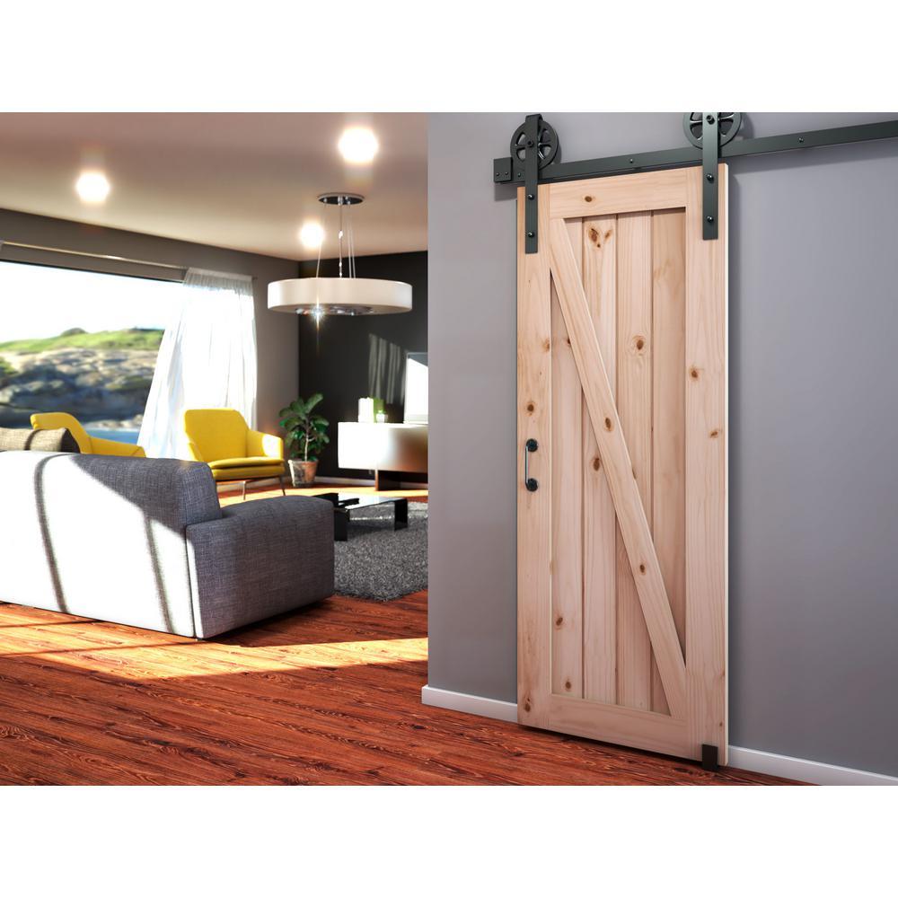 42 in. x 96 in. Z-Shape Knotty Pine Interior Barn Door Slab - Super Arbor