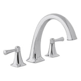 Stillmore 2-Handle Deck-Mount Roman Tub Faucet in Brushed Nickel