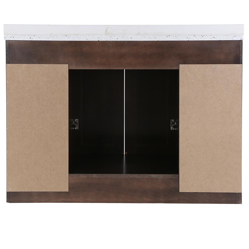 Northwood 49 in. W x 19 in. D Vanity in Dusk with Solid Surface Vanity Top in Silver Ash with White Sink - Super Arbor