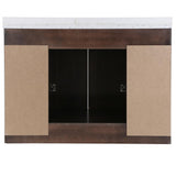 Northwood 49 in. W x 19 in. D Vanity in Dusk with Solid Surface Vanity Top in Silver Ash with White Sink - Super Arbor