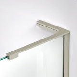 Prism Plus 36 in. D x 36 in. W x 72 in. H Semi-Frameless Neo-Angle Hinged Shower Enclosure in Brushed Nickel Hardware - Super Arbor