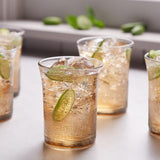 Yute 12 oz. 8-Piece Gold Glass Tumbler Set