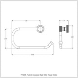 Allied Brass Foxtrot Matte White Wall Mount Single Post Toilet Paper Holder