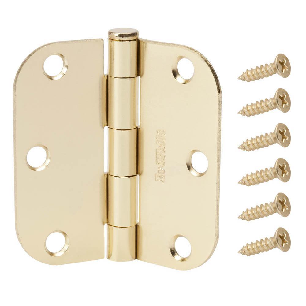 3-1/2 in. Chrome Square Corner Door Hinge - Super Arbor