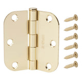 3-1/2 in. Chrome Square Corner Door Hinge - Super Arbor