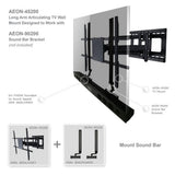 Full Motion TV Wall Mount with Long Extension for 42 in. - 80 in. TV's - Super Arbor