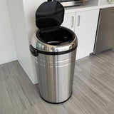 iTouchless 18-Gallon Stainless Steel Metal Touchless Trash Can with Lid