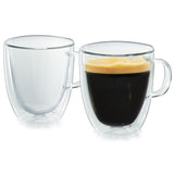 Milano Double-Wall 12 oz. Clear Glassware Coffee Mug (2-Pack)
