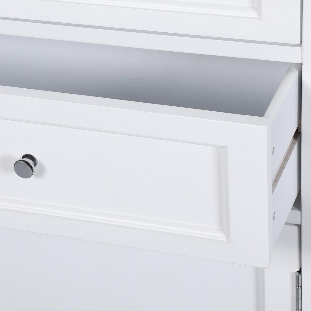 Hampton Harbor 22 in. W x 10 in. D x 67-1/2 in. H Linen Cabinet in White - Super Arbor
