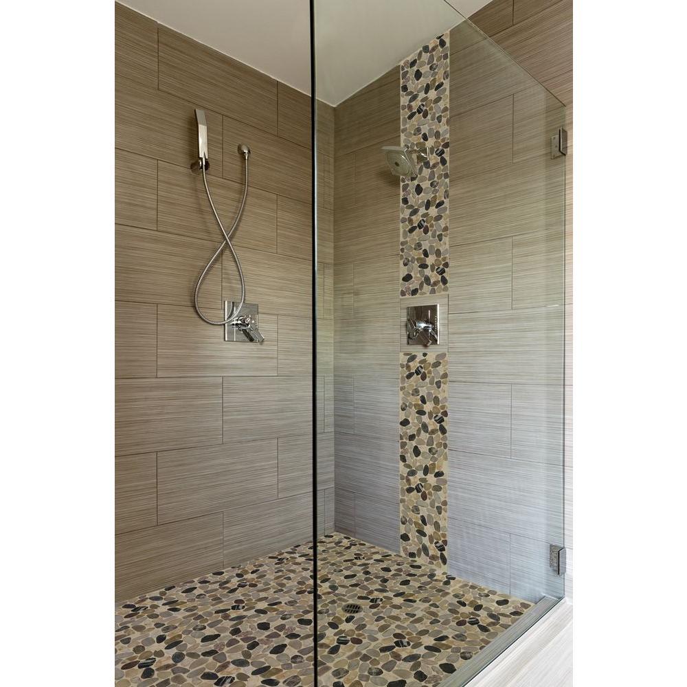 MSI Mix River Rock 12 in. x 12 in. x 10 mm Tumbled Marble Mesh-Mounted Mosaic Tile (10 sq. ft. / case)