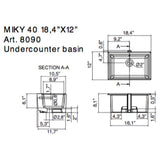 Nameeks Miky Undermount Bathroom Sink in White