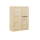 3800 Horizontal Series 6-Compartment with 1-Parcel Locker Surface Mount Mailbox - Super Arbor