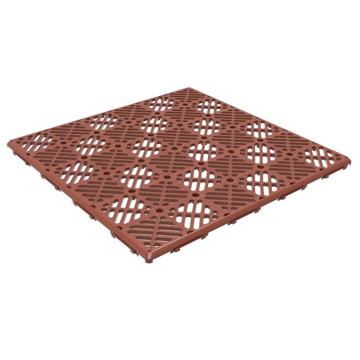 Pure Garden 11.5 in. x 11.5 in. Orange Polypropylene Outdoor Flooring (Set of 30)