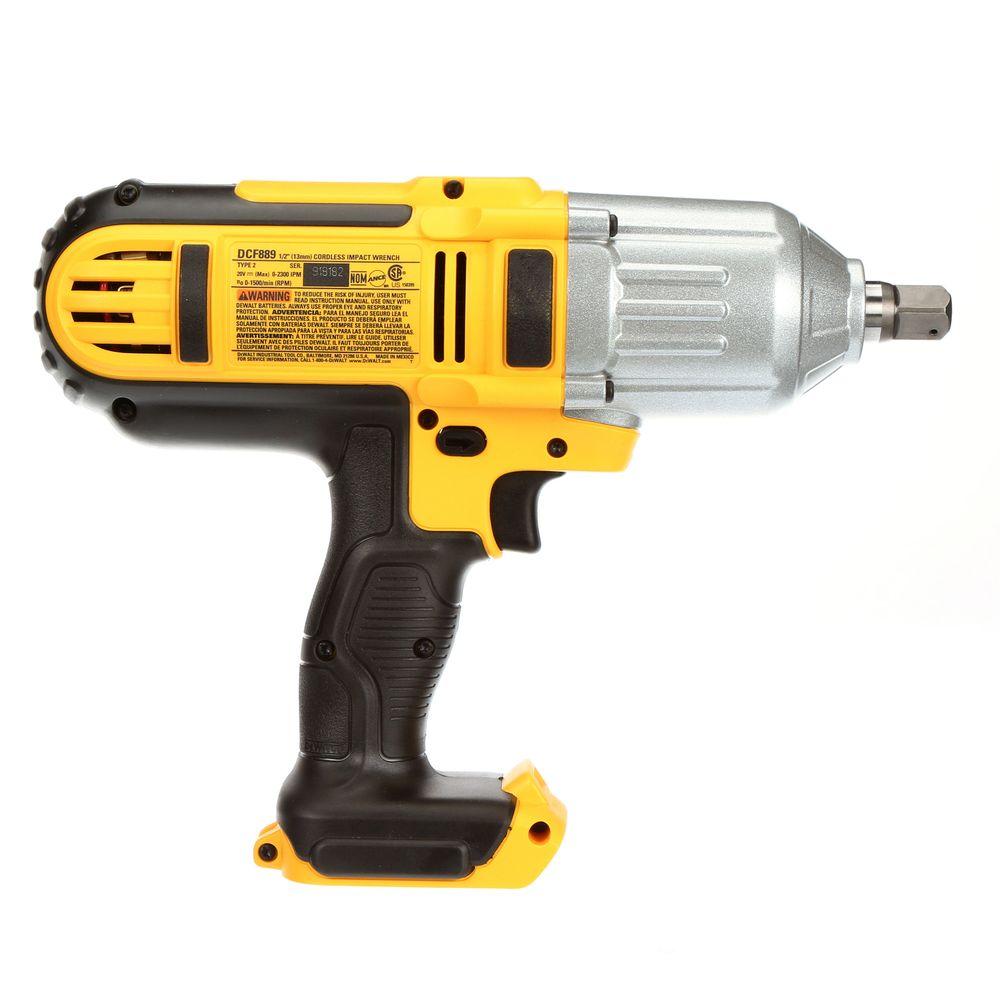 20-Volt MAX Lithium-Ion Cordless 1/2 in. High Torque Impact Wrench with Detent Pin (Tool-Only) - Super Arbor