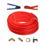 3/4 in. x 300 ft. PEX Tubing Plumbing Kit with Crimp and Cutter Tools Elbow Coupling Half Clamp Full Strap with Nail - Super Arbor