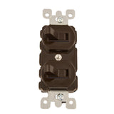 15 Amp Duplex Style Single-Pole / 3-Way AC Combination Toggle Light Switch, White - Super Arbor