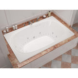 Peridot 6 ft. Acrylic Rectangular Drop-in Whirlpool Air Bathtub in White - Super Arbor