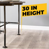 3/4 in. Black Pipe 42.5 in. L x 30 in. H Poker Design Kitchen Table Kit