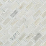 Angora Framework 12 in. x 12 in. x 10mm Polished Marble Mesh-Mounted Mosaic Tile (10 sq. ft./case)