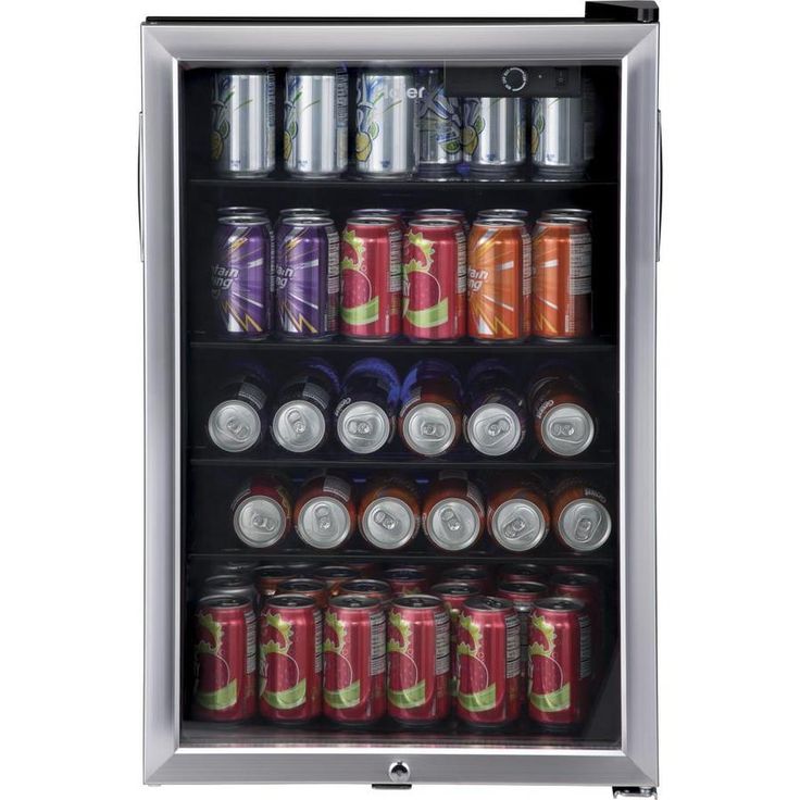 Haier 150-Can Capacity (4.36-cu ft) Residential Stainless Steel Freestanding Beverage Center