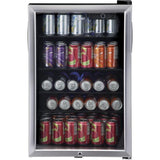 Haier 150-Can Capacity (4.36-cu ft) Residential Stainless Steel Freestanding Beverage Center