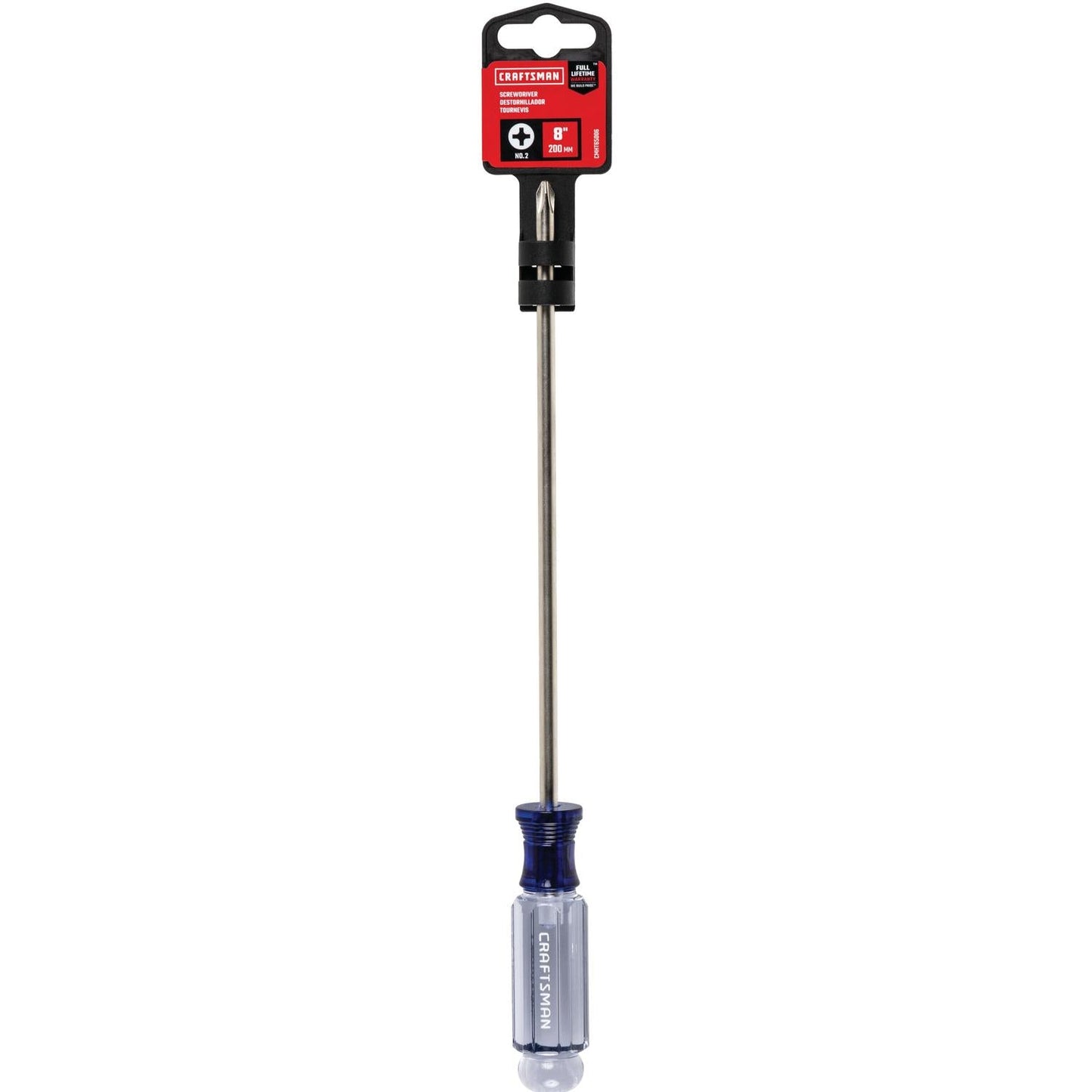 Craftsman No. 2 Phillips Screwdriver, 8-inch, Durable Alloy Steel