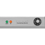 Single Burner 7.5 in. Brushed Stainless Cast Iron Hot Plate with Temperature Control