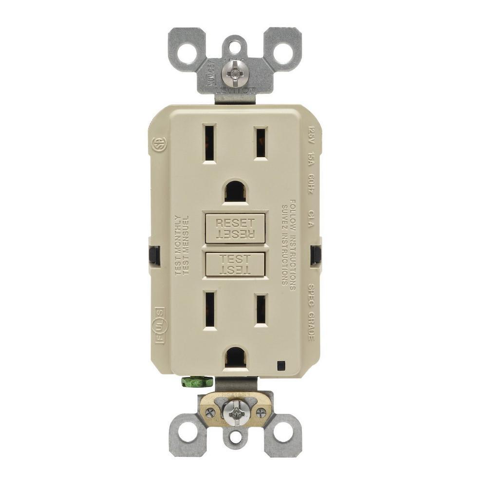 15 Amp Self-Test SmartlockPro Slim Duplex GFCI Outlet, White - Super Arbor
