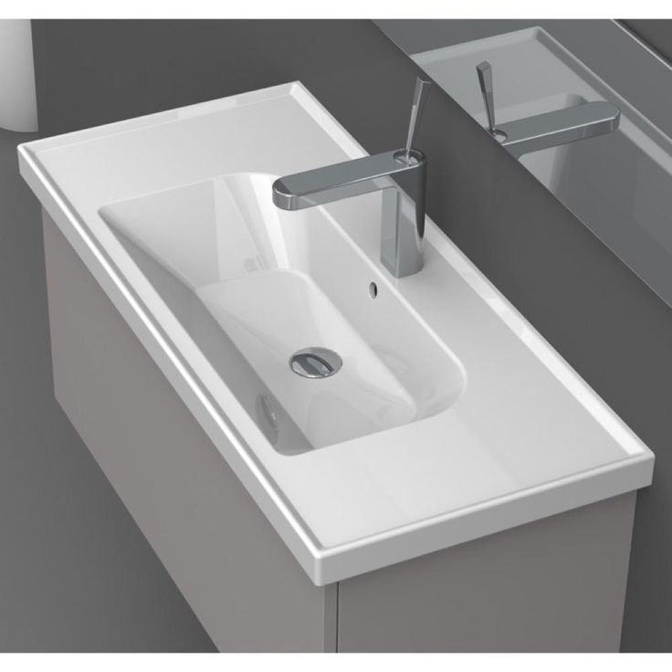 Nameeks Frame Wall Mounted Bathroom Sink in White