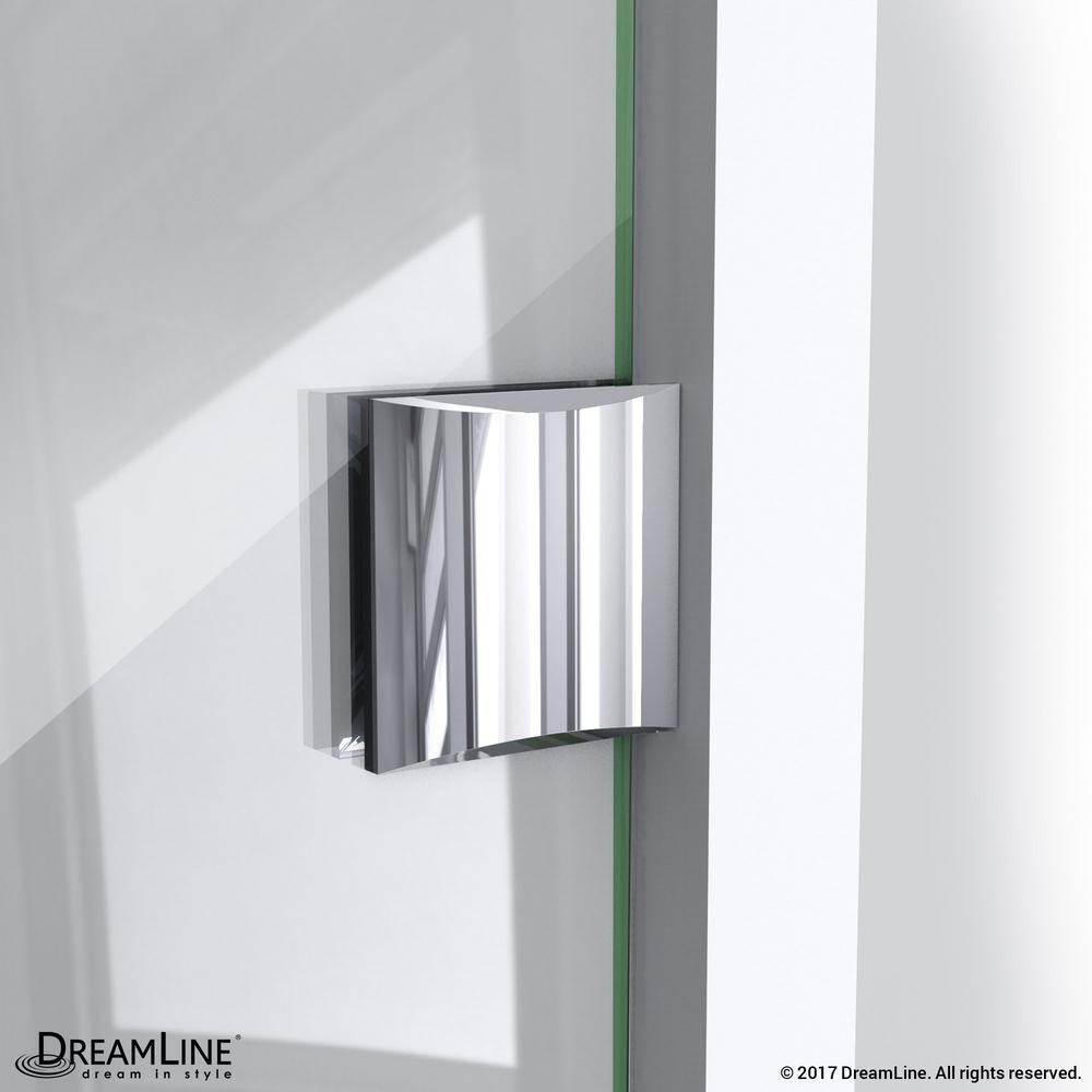 Aqua Lux 48 in. x 58 in. Frameless Hinged Tub Door in Chrome - Super Arbor