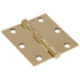 3-1/2 in. Antique Brass Residential Door Hinge with 5/8 in. Round Corner Removable Pin Full Mortise (9-Pack) - Super Arbor
