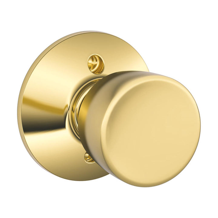 Schlage Bell Bright Brass Dummy Knob, Right or Left Handed