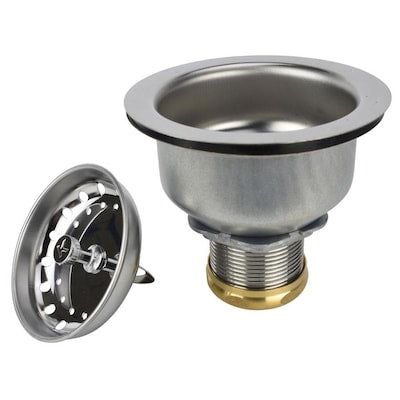 Keeney 3.5-in Stainless Steel Rust Resistant Strainer with Lock Mount Included Basket Included