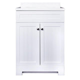 Style Selections Ellenbee 24-in White Single Sink Bathroom Vanity with White Cultured Marble Top