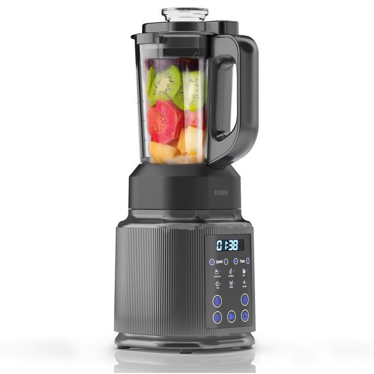 40 Oz Glass and 10 Speeds Black Pitcher Heated Countertop Blender - 1400W