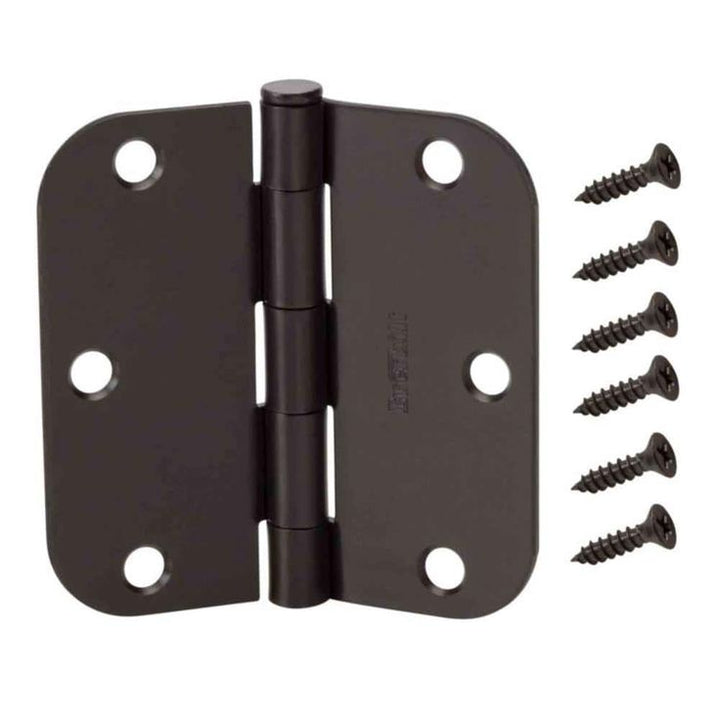 3 in. Oil-Rubbed Bronze 5/8 in. Radius Door Hinge