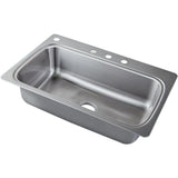 Verse Drop-in Stainless Steel 33 in. 4-Hole Single Bowl Kitchen Sink - Super Arbor