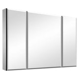 36 in. W x 26 in. H Rectangular Aluminum Medicine Cabinet with Mirror and Adjustable Glass Shelves
