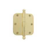 Nostalgic Warehouse 3.5 in. Antique Pewter Ball Tip Residential Hinge with 5/8 in. Radius Corners - Super Arbor