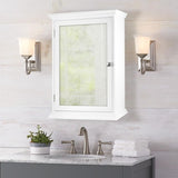 19-7/8 in. W x 28-1/4 in. H Fog Free Framed Recessed Mount Extended Storage Bathroom Medicine Cabinet in White
