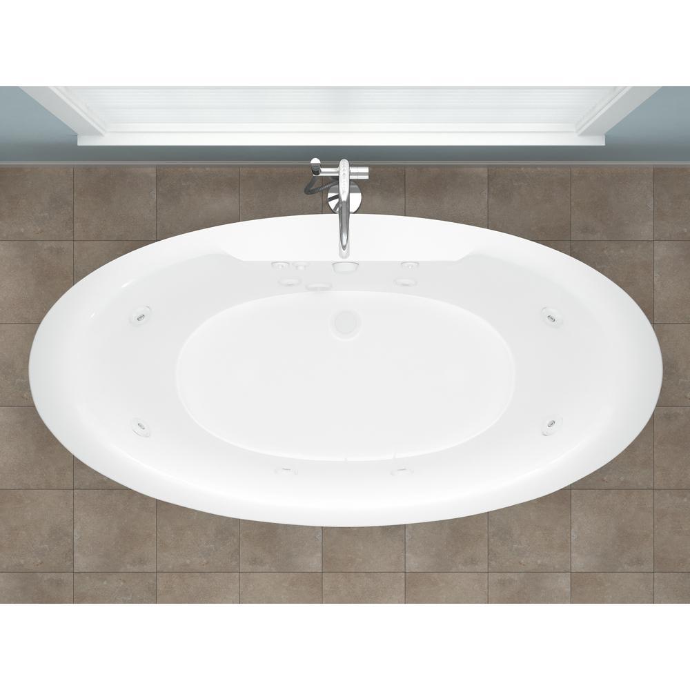 Sunstone 5.7 ft. Whirlpool Tub in White - Super Arbor