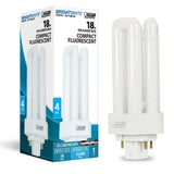 75W Equiv PL CFLNI Triple Tube 4-Pin Plug-in GX24Q-2 Base Compact Fluorescent CFL Light Bulb Bright White 3500K(50-Pack) - Super Arbor