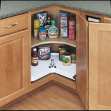 Rev-A-Shelf 32 in White Polymer Kidney Lazy Susan w/bottom mount