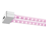 2 ft. 2-Light 19-Watt White LED Hydroponic Non-Dimmable Indoor and Outdoor Linkable Plant Grow Light Fixture, Daylight - Super Arbor