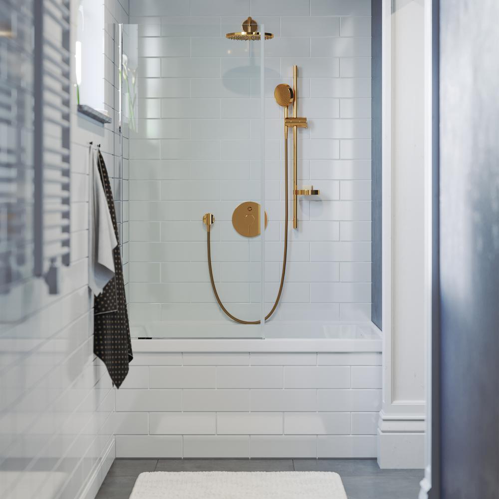 Voltaire 48 in. x 32 in. Acrylic Rectangular Drop-in Left-Hand Drain Bathtub in Glossy White - Super Arbor